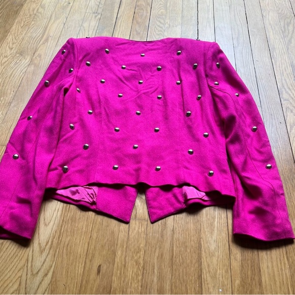 Vintage Cache Fuchsia Studded Blazer - Picture 8 of 9